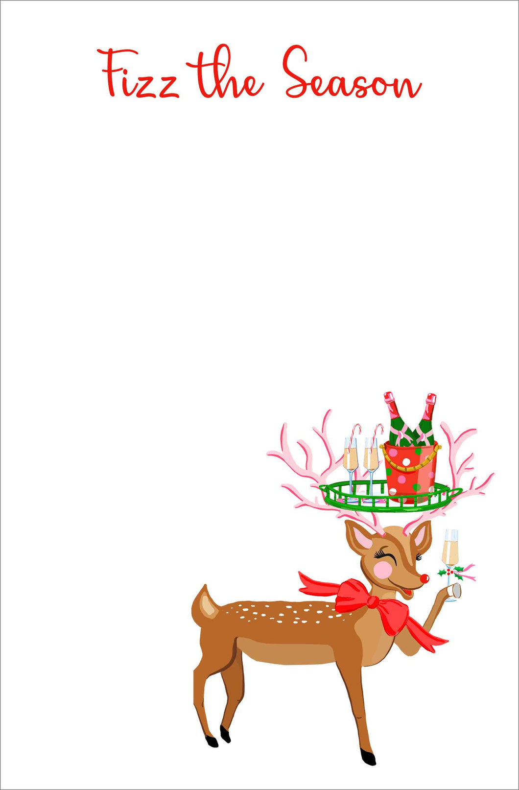 Fizz the Season Christmas Notepad, Multiple Sizes Available