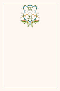 Men's Rainbow Trout Fishing Crest Personalized Notepad, Multiple Sizes Available