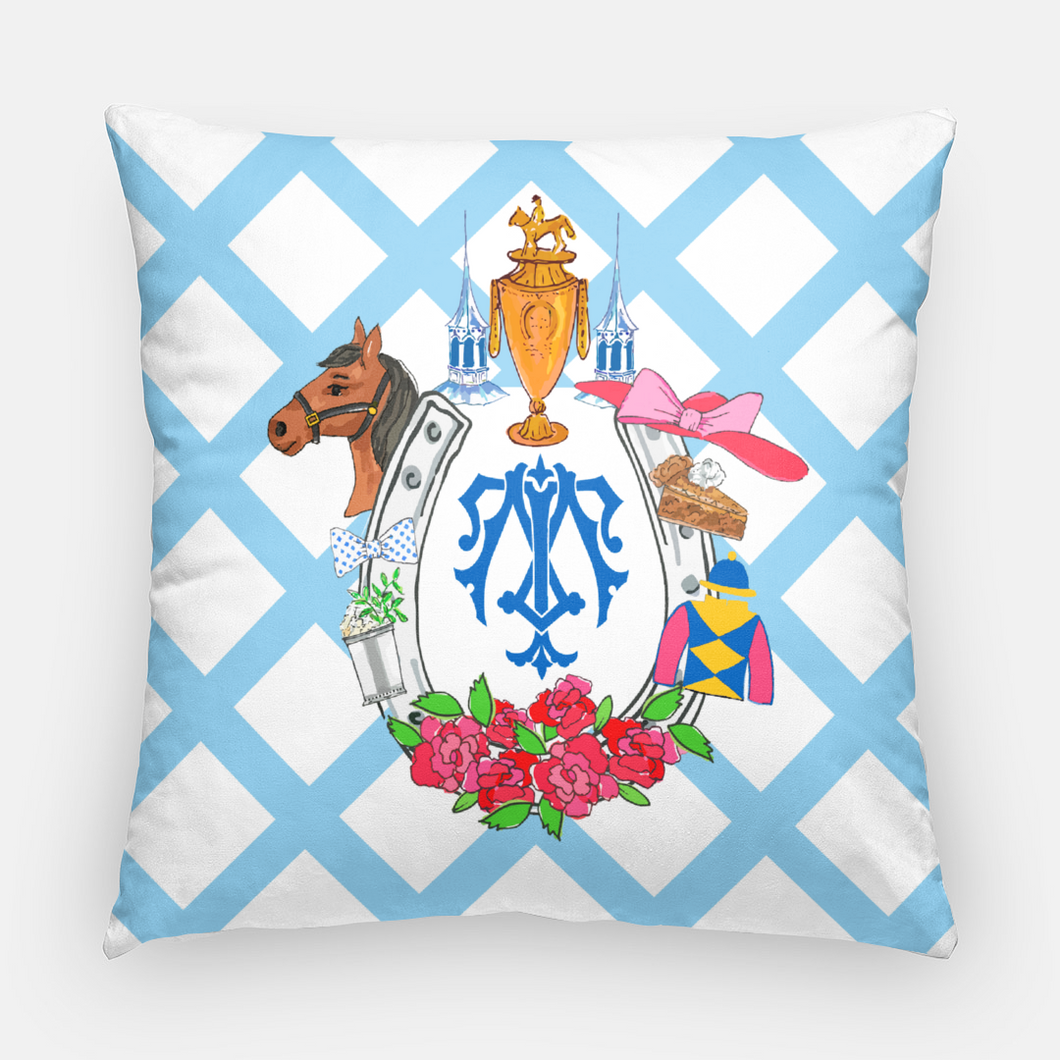 Kentucky Derby-Themed Personalized Pillow Cover, 20