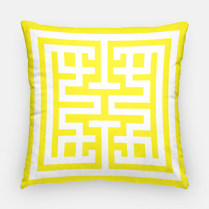 Island Sunrise Emblem Pillow