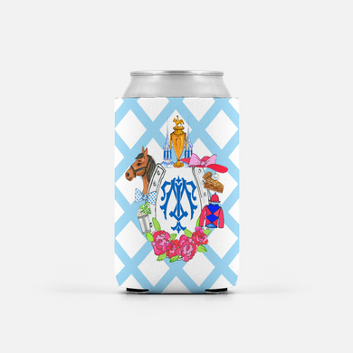 Set of 2 Kentucky Derby Custom Crest Can Coolers