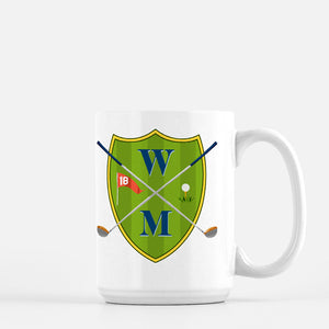 Men's Custom Golf Crest Personalized Mug