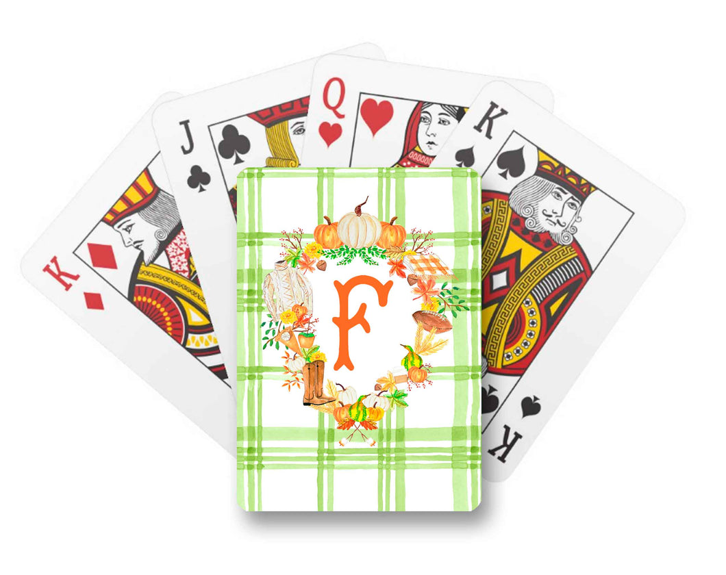 Fall Custom Crest Personalized Playing Cards, Foliage