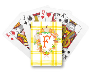 Fall Custom Crest Personalized Playing Cards, Butternut