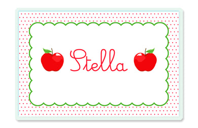 Dotted Apple Children's Personalized Laminated Placemat