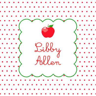 Dotted Apple Personalized Sticker Labels