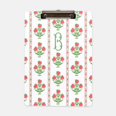 Apple Block Print Stripe Personalized Clip Board