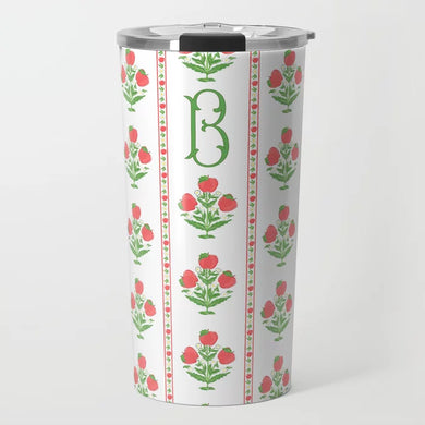 Apple Block Print Personalized Travel Tumbler