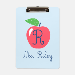 A is for Apple Personalized Clip Board, Blue Skies