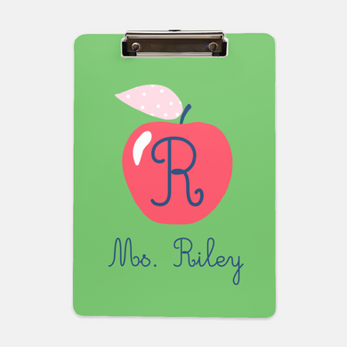 A is for Apple Personalized Clip Board, Granny Smith