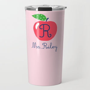 A is for Apple Personalized Travel Tumbler, Honeycrisp