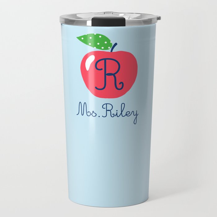 A is for Apple Personalized Travel Tumbler, Blue Skies