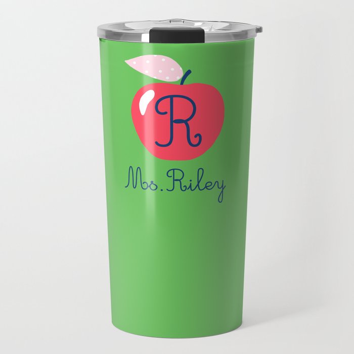 A is for Apple Personalized Travel Tumbler, Granny Smith