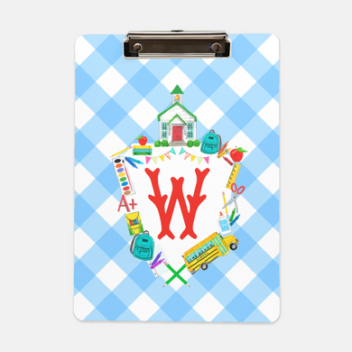 School Crest Personalized Clip Board