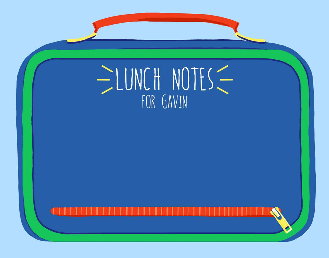 Lunch Box Notes Personalized Notepad,  4.25
