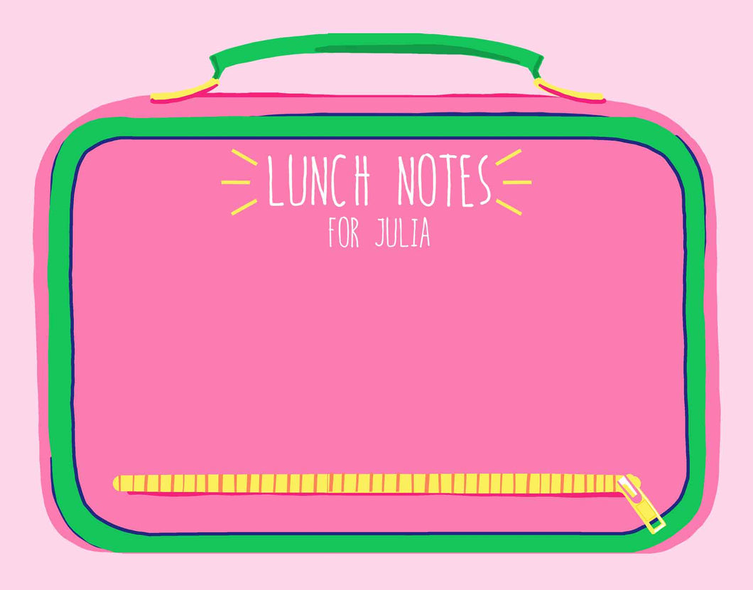 Lunch Box Notes Personalized Notepad,  4.25