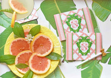 Load image into Gallery viewer, Banana Leaf Crest, Tropicali, Personalized Folded Note Cards