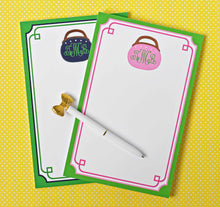 Load image into Gallery viewer, Bermuda Bag Personalized Notepad, Pink &amp; Green, Multiple Sizes Available