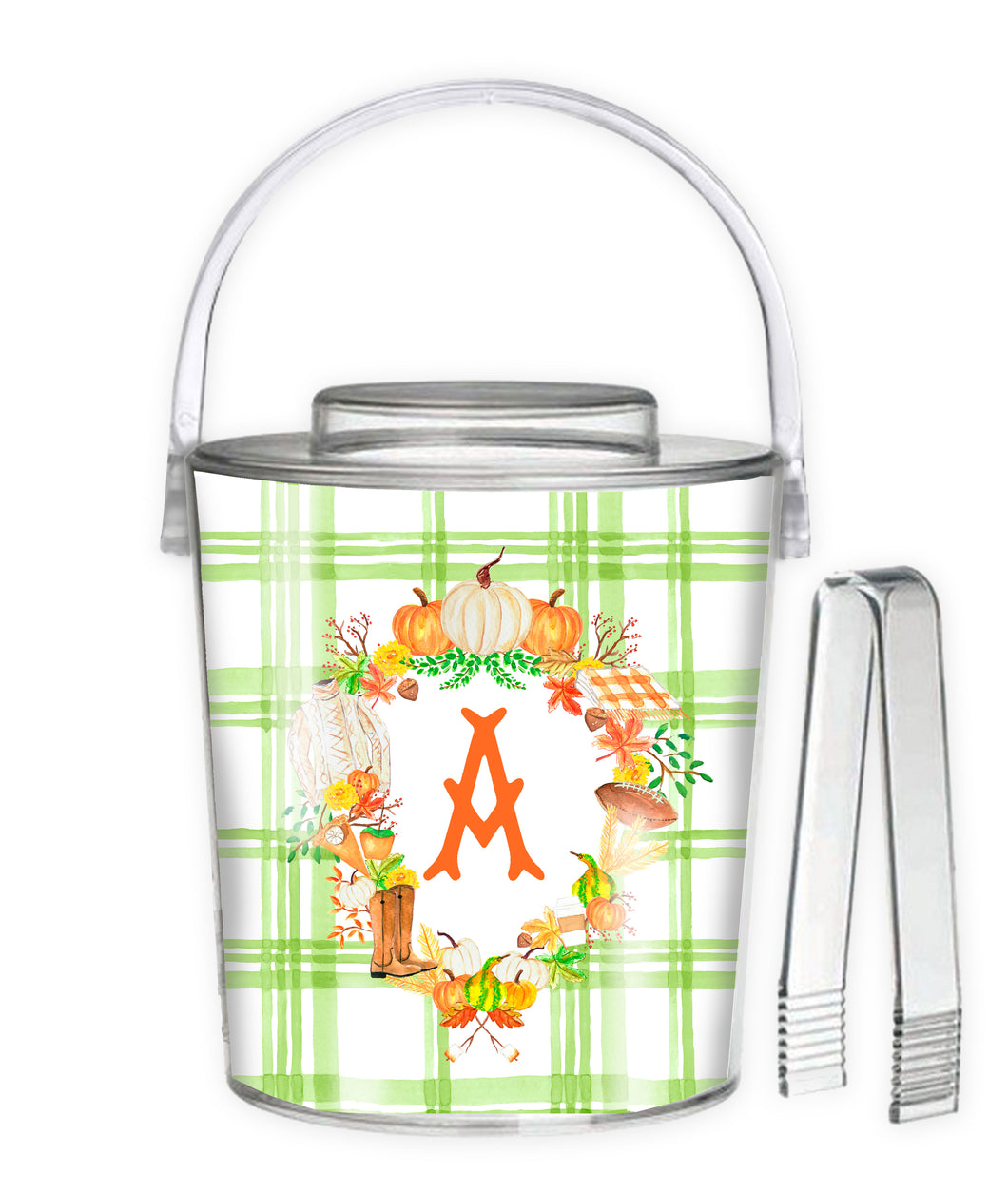Custom Fall Crest, Foliage, 3 Qt. Acrylic Ice Bucket