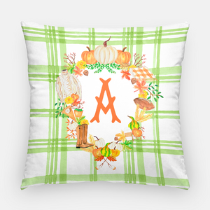 Custom Fall Crest Personalized Pillow Cover, Foliage