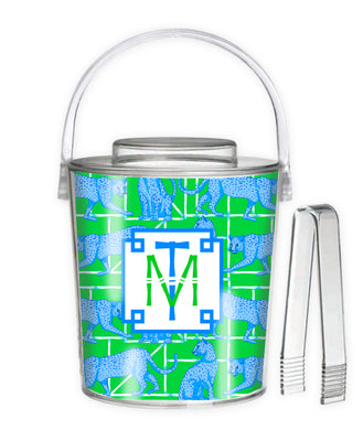 Leopards & Lattice, Oasis, 3 Qt. Acrylic Ice Bucket
