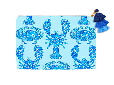 Chinois Lobsters & Crabs, Seashore, Cosmetic Bag