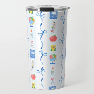 Books & Bows Travel Tumbler