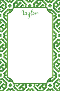 Boxwood Lattice Personalized Easter Notepad, Multiple Sizes Available
