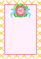 Bunnies & Cabbage Personalized Easter Notepad; Multiple Sizes Available