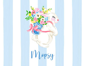 Bunny Bouquet Personalized Easter Folded Note Cards