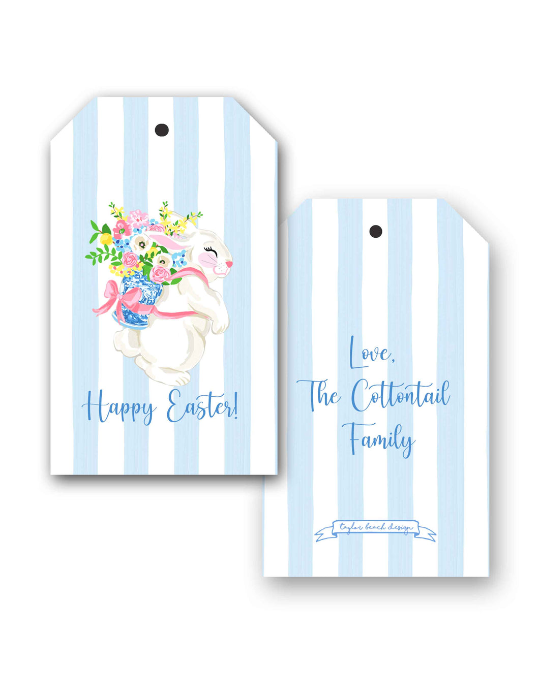 Bunny Bouquet Personalized Easter Hang Tags
