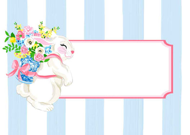 Bunny Bouquet Tented Easter Place Cards