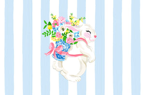 Bunny Bouquet Paper Tear-away Placemat Pad