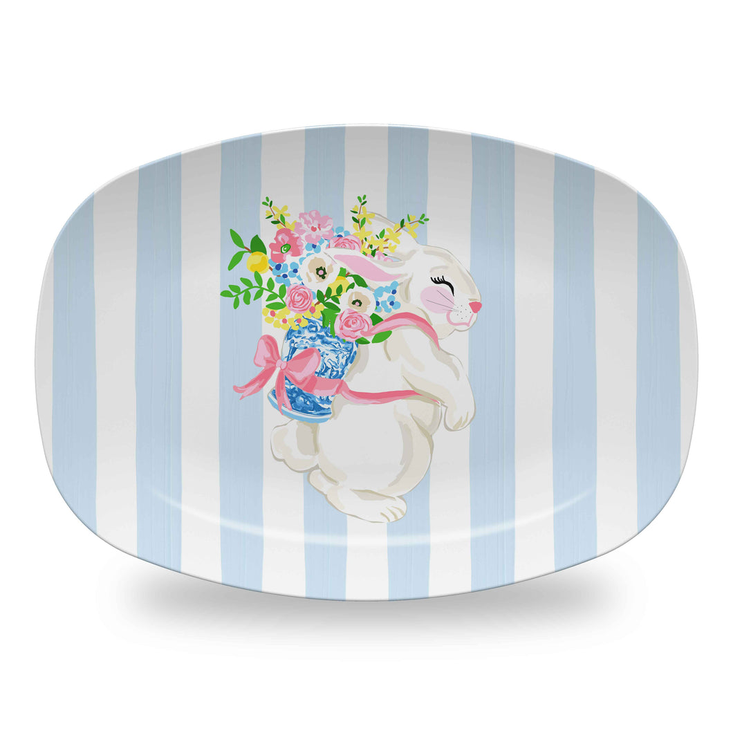 Bunny Bouquet Easter Melamine Platter