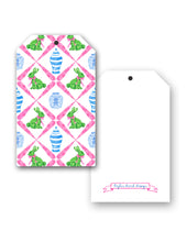 Load image into Gallery viewer, Boxwood Bunnies Easter Hang Tags, Pink