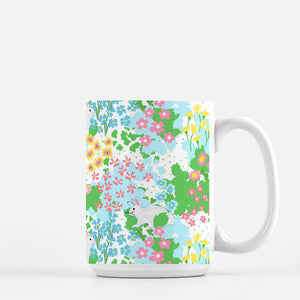 Bunny Garden Porcelain Mug