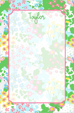 Bunny Garden Notepad, Multiple Sizes Available