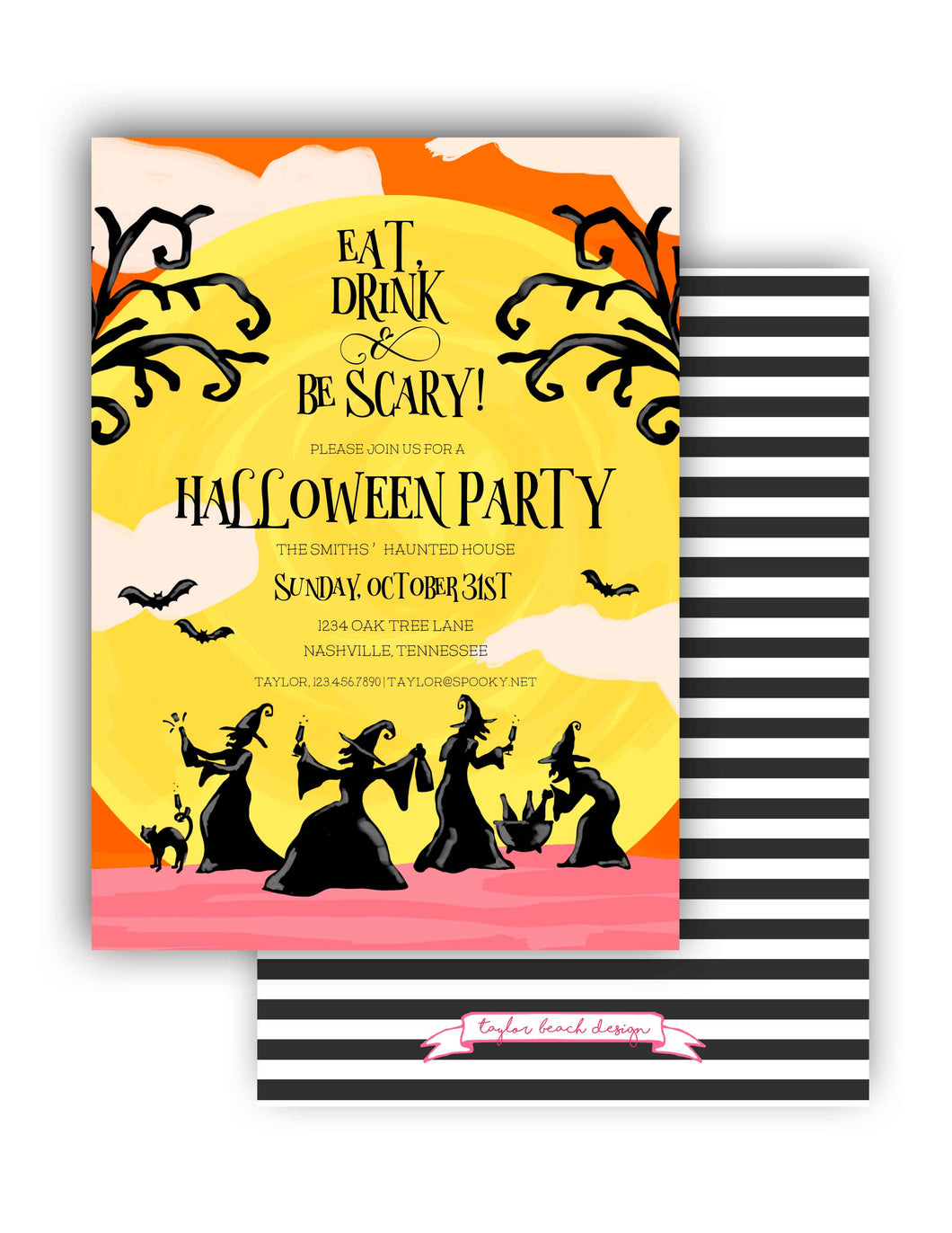 By the Light of the Moon Halloween Invitation