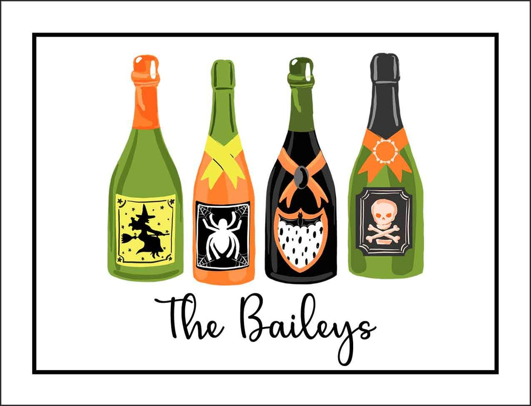 Boos & Bubbles Halloween - Personalized Gift Sticker Label, Set of 24