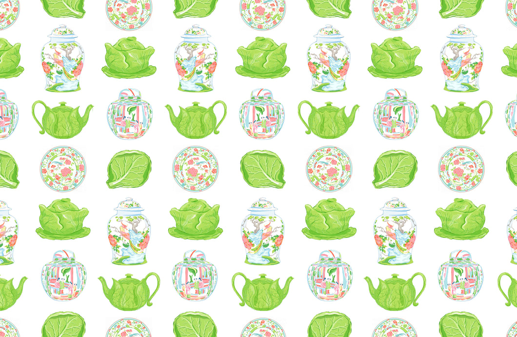 Cabbage Garden Paper Tear-away Placemat Pad