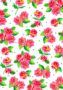 Cabbage Roses Gift Wrap Sheets