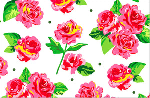 Cabbage Roses Paper Tear-away Placemat Pad