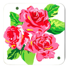 Load image into Gallery viewer, Cabbage Roses Cork Backed Coasters - Set of 4