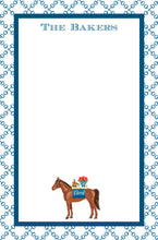 Load image into Gallery viewer, Cheers to Race Day Personalized Derby Notepad, Multiple Sizes Available