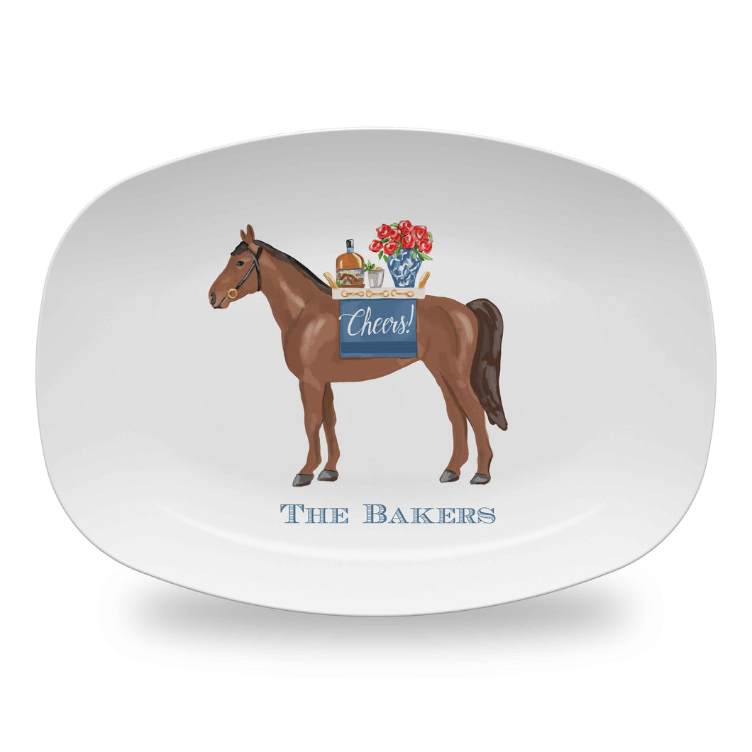 Cheers to Race Day Personalized Derby Melamine Platter