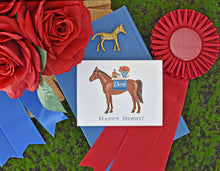 Load image into Gallery viewer, Cheers to Race Day Personalized Derby Folded Note Cards