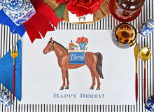 Load image into Gallery viewer, Cheers to Race Day Paper Tear-away Derby Placemat Pad
