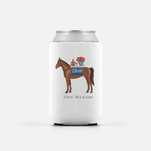 Cheers to Race Day, Set of 2 Personalized Derby Can Coolers