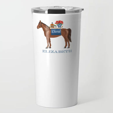 Cheers to Race Day Personalized Derby Travel Tumbler