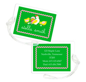 Chickens Personalized Laminated Bag Tag